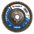 Weiler 4-1/2" Tiger X Flap Disc, Conical (TY29), 60Z, 5/8"-11 UNC 51206